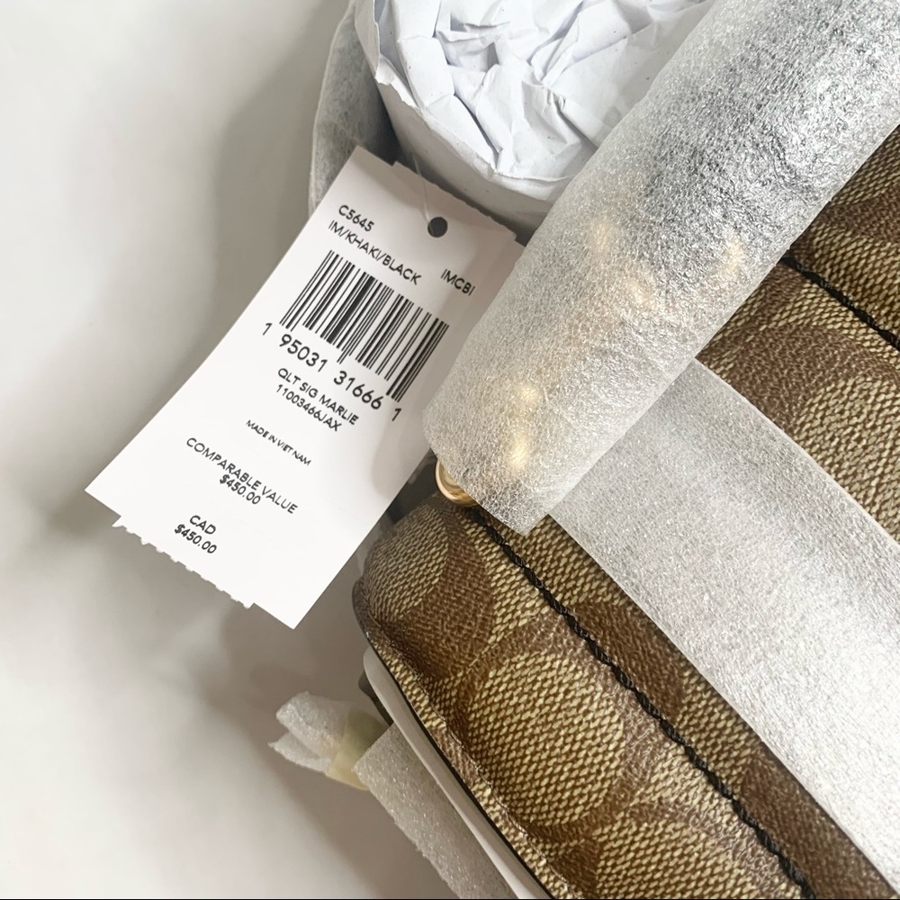 Coach Marlie Top Handle Satchel Crossbody In Sig Canvas Bag $450 - Picture 11 of 13